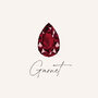 January Birthstone Garnet Gold Plated Huggie Hoop Earrings, thumbnail 7 of 11