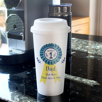 Personalised Number One Dad Travel Mug Gift, 2 of 2