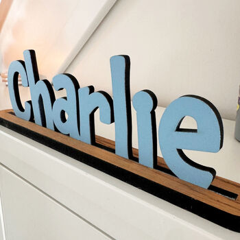 Personalised Name Standing Sign With Base, 3 of 4