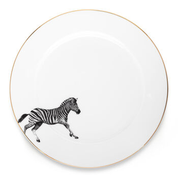 Zebra Dessert Bone China Plate, 2 of 3