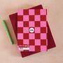 A5 Burgundy Check Notebook, thumbnail 5 of 6