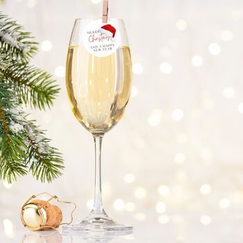 Personalised Santa's Hat Edible Wafer Cocktail And Cupcake Toppers, 2 of 4