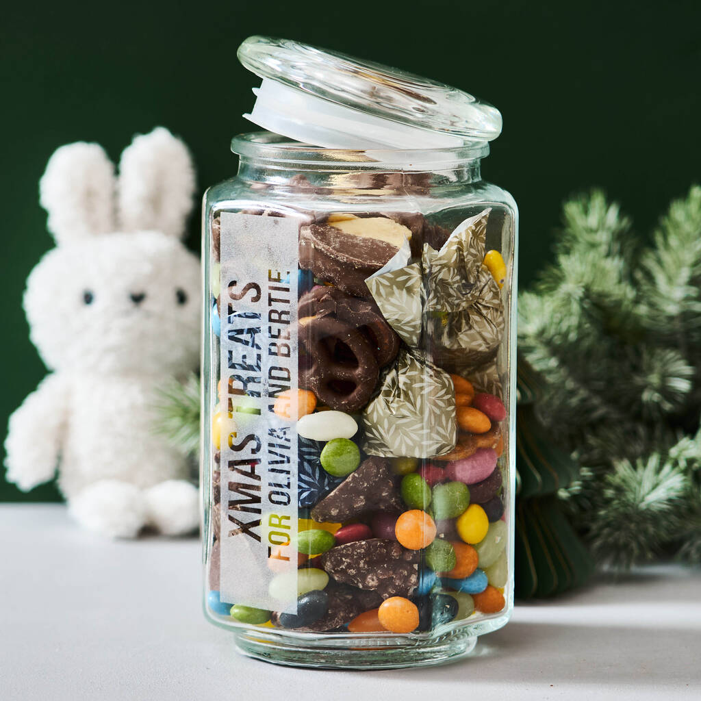 Personalised Childrens Christmas Treat Jar, 1 of 4