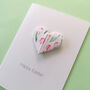 Personalised Happy Easter Origami Tulip Heart Card, thumbnail 5 of 7