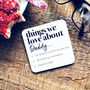 Personalised Things We Love About Our Friend Coaster, thumbnail 3 of 4