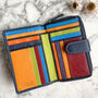 Women's Blue Leather Rfid Purse, thumbnail 5 of 11