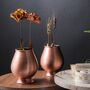 Handmade Copper Rose Set In Solid Copper Vase, thumbnail 5 of 5