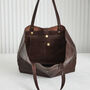 Buttery Soft Leather Tote Bag Dark Brown With Optional Personalisation, thumbnail 3 of 5