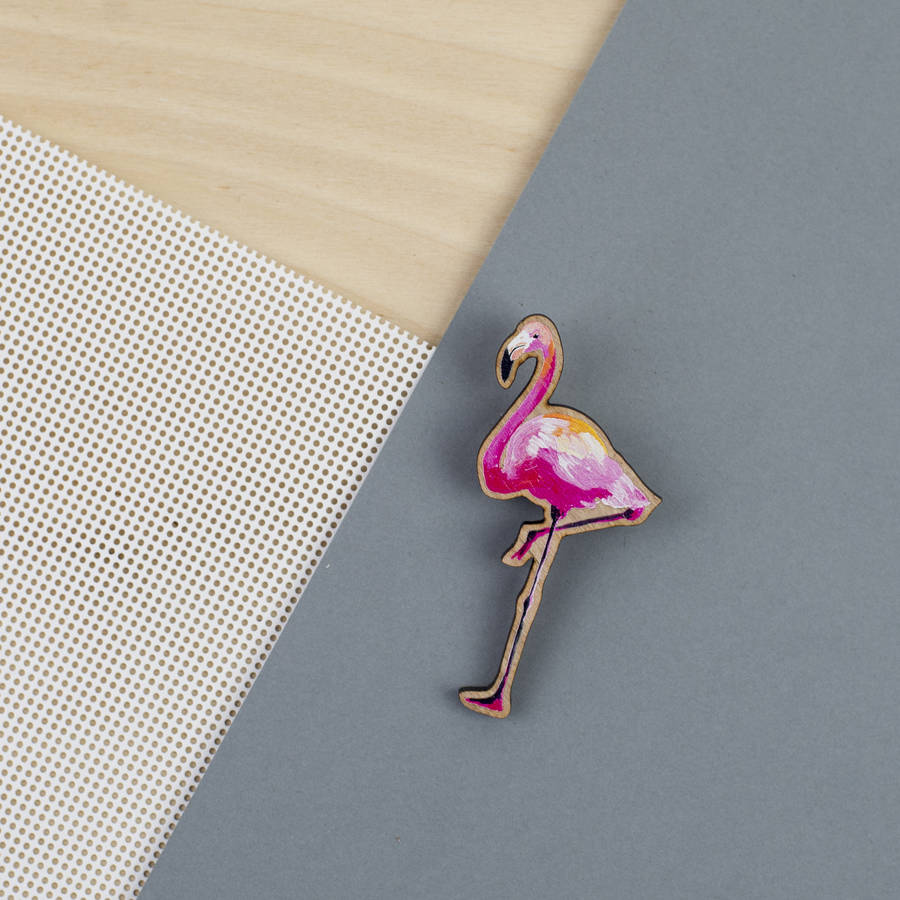 flamingo brooch by duck & duffel | notonthehighstreet.com
