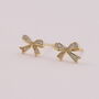 Bridesmaid Thank You Sterling Silver Bow Earrings, thumbnail 2 of 8