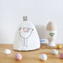 Embroidered Hen Egg Cosy, thumbnail 2 of 3