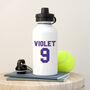 Personalised Shirt Number Water Bottle, thumbnail 3 of 5