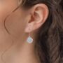 Handmade Blue Fire Opal Drop Earrings, thumbnail 2 of 7