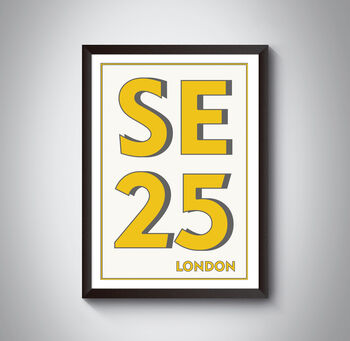Se25 South Norwood, London Postcode Art Print, 3 of 10