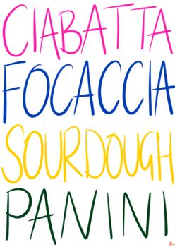 Bread Lovers | Italian Food Kitchen Print, 3 of 3