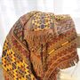 Bohemian Sofa Throw Blanket With Tassels Cotton Knitted, thumbnail 6 of 9