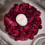 Winter Candle Holder Wreath Centerpiece, thumbnail 2 of 4
