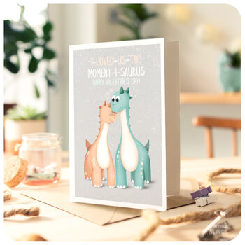 Dinosaur Pun Valentine's Card For Husband, Wife, 2 of 5