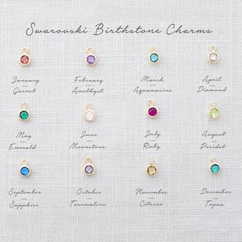 Teardrop Charm, Initial And Birthstone Necklace, 4 of 11