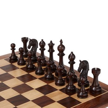 Armoured Staunton Rosewood Chess Set, 2 of 6