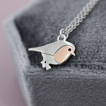 Robin Bird Pendant Necklace In Sterling Silver, 3 of 12