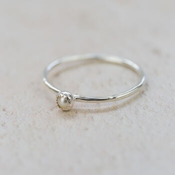 Sterling Silver Birthstone Stacking Ring, 11 of 12