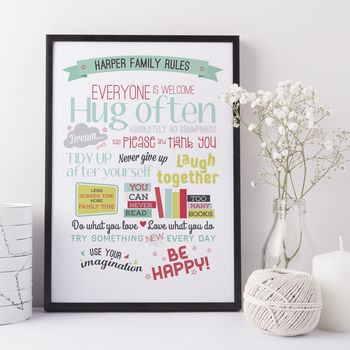 Personalised Family Rules Gift Print, 2 of 11