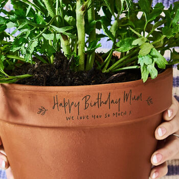 Personalised Birthday Gift Flower Pot, 2 of 3