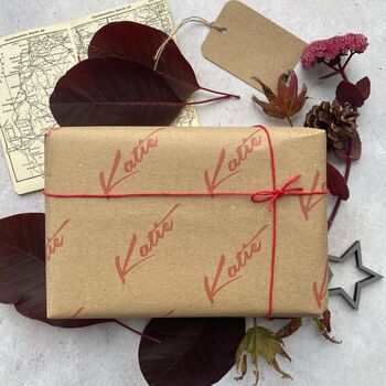 Personalised Name Christmas Wrapping Paper Set, 4 of 8