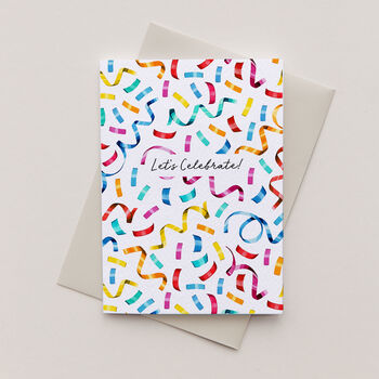 Confetti Birthday Watercolour Greeting Card, 2 of 2