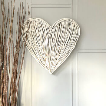Giant White Willow Heart Wall Art, 3 of 3