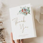 Wedding Thank You Card With Christmas Design, thumbnail 2 of 6