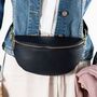 Navy Blue Soft Leather Bumbags, thumbnail 2 of 10