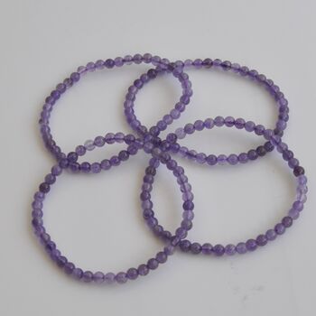 Birthstone Crystal Bracelet Gift February Amethyst, 3 of 5