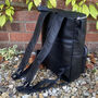 Large Genuine Leather Black Business Backpack, thumbnail 2 of 4