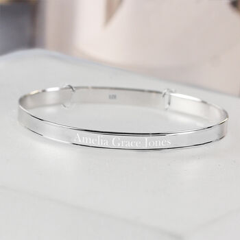 Child's Sterling Silver Expanding Bangle With Star, 2 of 5