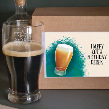 60th Birthday Shooting Star Pint Glass, 5 of 6