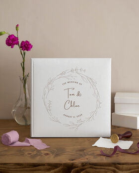 Custom Wedding Guest Book, Linen Photo Album, 2 of 4