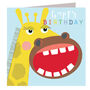 Laser Cut Giraffe Birthday Card, thumbnail 2 of 5