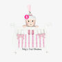 Baby First Christmas Tree Decoration Personalised Name, thumbnail 2 of 4