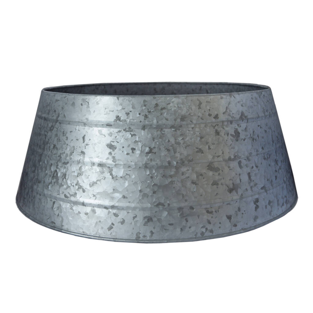 Galvanised Metal Christmas Tree Skirt By Lime Lace