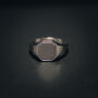 Silver Matte Octagon Ring Mens Stainless Steel Signet Ring, thumbnail 1 of 12