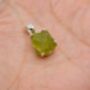 Raw Peridot Sterling Silver Pendant Necklace, thumbnail 9 of 12