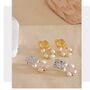 Monaco D’or Ivory Gold Centi Pearl Drop V Gift Earrings, thumbnail 1 of 4