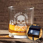 Personalised Skull And Roses Engraved Whiskey Glass, thumbnail 1 of 6