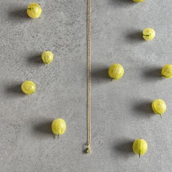 August Birthstone Peridot Gold Plated Necklace, 5 of 8