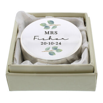 Personalised Botanical Wedding Ring Box, 4 of 4