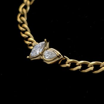 Waterproof Gold Charm Bezel Cz Charm Bracelet, Adjustable Everyday 18 K Gold Bracelet Gift For Her, 6 of 12