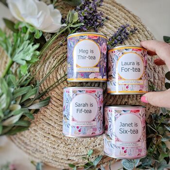 'Thirtea' Personalised 30th Birthday Tea Gift Set, 6 of 7