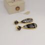 Black Rutilated Quartz Dendritic Opal Earrings, thumbnail 1 of 5